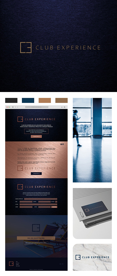 Identidade Visual Club Experience por Juliana Negrão.